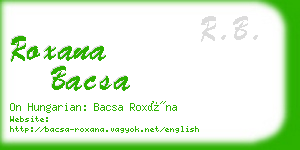 roxana bacsa business card